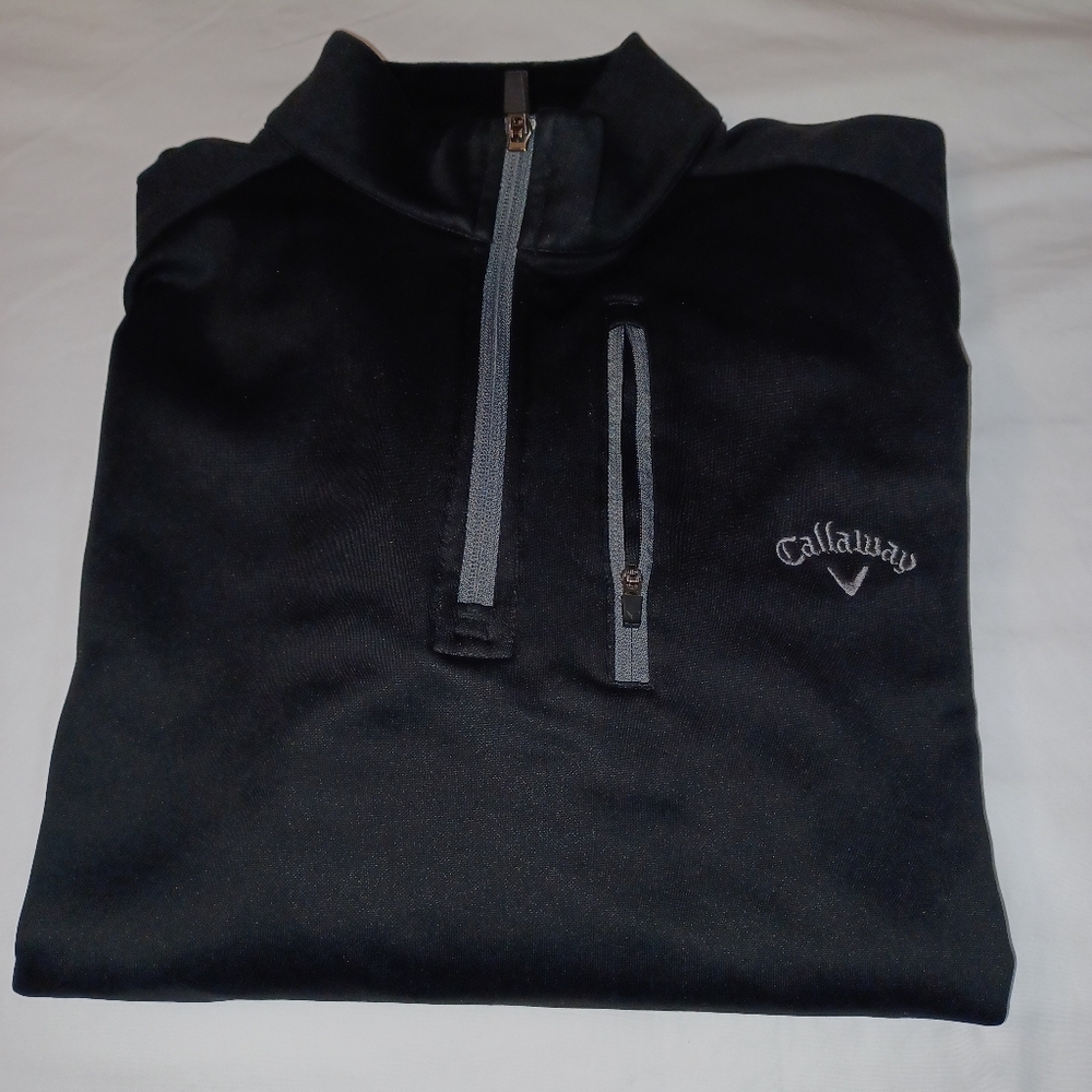 Callaway Black Quarter-Zip Pullover with Pocket